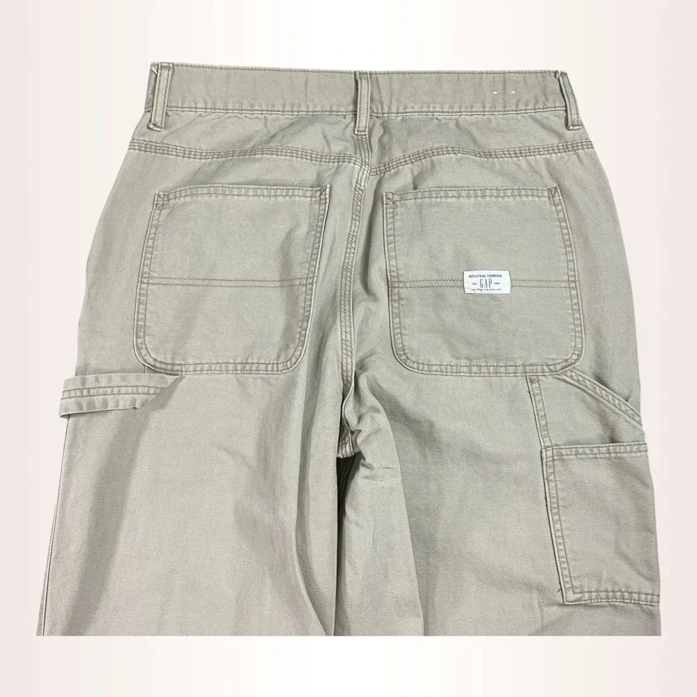 Vintage GAP Carpenter Pants Mens 32x32 Beige Utility Workwear Y2K Streetwear